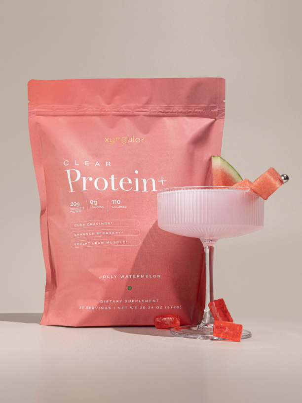 Other benefits with Clear Protein+ include the support of muscle recovery and lean muscle retention, the delivery of sustained energy through the methylated B12 that directly changes food into fuel, and digestive support through specialized enzymes and no lactose.